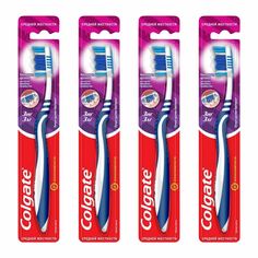 Комплект COLGATE Зубная щетка ЗигЗаг средняя 4 шт