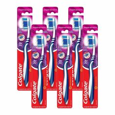 Комплект COLGATE Зубная щетка ЗигЗаг средняя 6 шт