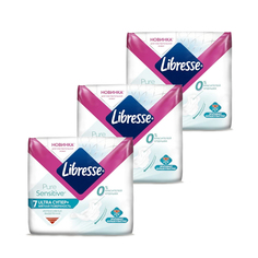 Прокладки женские Libresse Ultra Pure Sensitive Супер 21 шт х 3 уп