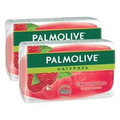 Комплект Мыло кусковое Palmolive Смягчающее глицериновое малиновое 90 г х 2 шт