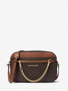 Сумка кросс-боди женская Michael Kors Chain коричневая