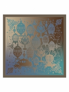 Платок женский ELEGANZZA 01-00041831 коричневый, 90х90 см