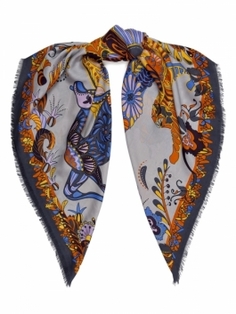 Платок женский ELEGANZZA 01-00041606 оранжевый, 120х120 см
