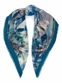 Платок женский ELEGANZZA 01-00041774 голубой, 105х105 см