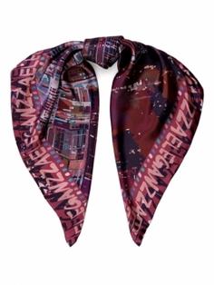 Платок женский ELEGANZZA 01-00041794 бордовый, 90х90 см