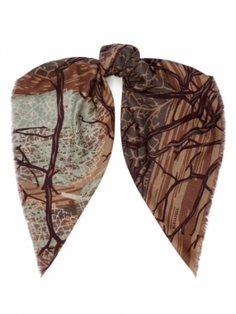 Платок женский ELEGANZZA 01-00041782 коричневый, 90х90 см