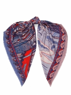 Платок женский ELEGANZZA 01-00041594 красный, 120х120 см