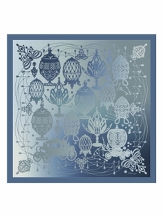 Платок женский ELEGANZZA 01-00041832 голубой, 90х90 см