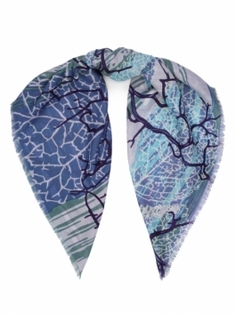 Платок женский ELEGANZZA 01-00041781 голубой, 90х90 см