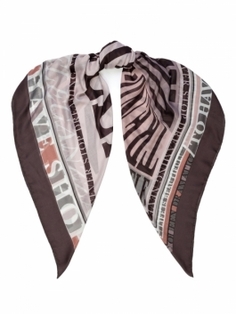 Платок женский ELEGANZZA 01-00041353 коричневый, 120х120 см