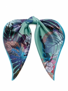 Шейный платок женский ELEGANZZA 01-00041574 голубой, 53х53 см