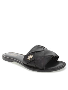 Мюли женские U.S. POLO Assn. Linda LINDA003 LTH черные 38 EU