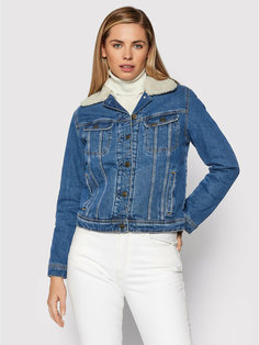 Джинсовая куртка женская Women Sherpa Rider Jacket Lee синяя XS