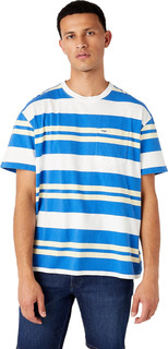Футболка мужская Men Retro Stripe Tee Wrangler голубая XL