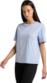 Футболка женская Women Essential Graphic Tee Lee голубая XS