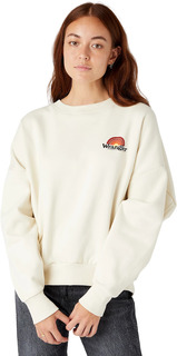 Свитшот женский Women Relaxed Sweatshirt Wrangler бежевый 3XL