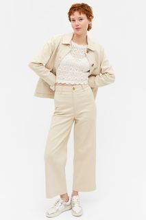 Брюки женские Monki 1127886002 бежевые 34 (доставка из-за рубежа)