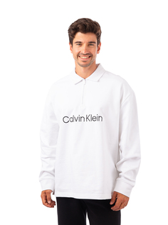 Джемпер Calvin Klein Ls Standard Logo Terry для мужчин, размер 2XL, 40HM250, белый