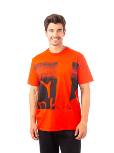 Футболка Calvin Klein Ss Cutoff Mono Logo для мужчин, размер S, 40JM860, оранжевая