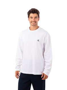Лонгслив Calvin Klein Ls Relaxed Archive Logo для мужчин, размер 2XL, 40JM238, белый