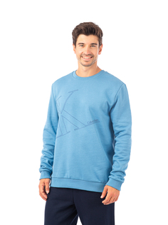 Свитшот Calvin Klein Ls Linear Monogram для мужчин, размер XL, 40KC424, голубой