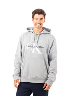 Толстовка Calvin Klein Monogram P-O Hoodies для мужчин, размер 2XL, 40GC201, серый