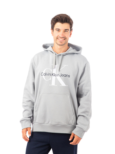 Толстовка Calvin Klein Monogram P-O Hoodies для мужчин, размер S, 40GC201, серый