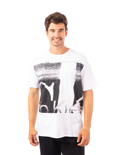 Футболка Calvin Klein Ss Cutoff Mono Logo для мужчин, размер 2XL, 40JM860, белая