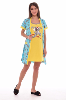 Комплект домашний женский Новое кимоно 3-166 желтый 48 RU