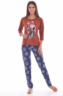 Комплект домашний женский Новое кимоно 5-201 синий 48 RU