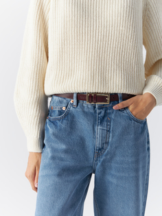 Ремень женский U.S. POLO Assn. a082sz016ayck22ad505_vr014_90 бордовый, р. 90 см