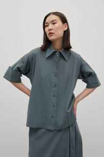 Рубашка женская Finn Flare FSD11066 серая XS