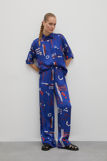 Брюки женские Finn Flare FSD110219 синие S