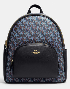 Рюкзак женский Coach CF344 IM синий, 32х28х16 см
