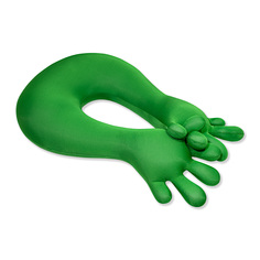 Дорожная подушка Штучки, к которым тянутся ручки Мужское плечо, зеленый