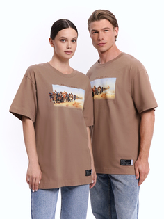 Футболка унисекс ТВОЕ 99875 бежевая M-L