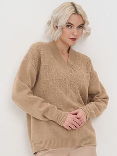 Пуловер женский VAY 5232-41320 бежевый 42-48 RU