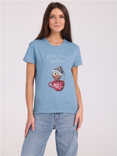 Футболка женская Апрель 1ЖДФК2657001 голубая 88/164