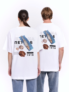 Футболка унисекс ТВОЕ 99877 белая M-L