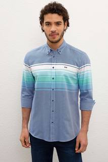 Рубашка мужская U.S. POLO Assn. G081SZ0040MIRANA_VR093_XS синяя XS