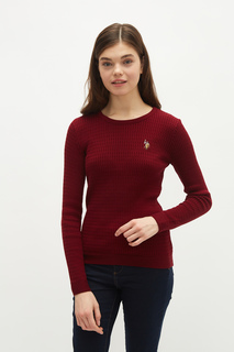 Джемпер женский U.S. POLO Assn. G082SZ0TK0R-KARLA_VR014_XL бордовый XL