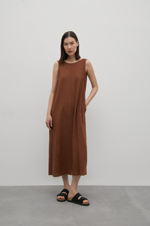 Сарафан женский Finn Flare FSD110116 коричневый 2XL