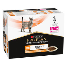 Влажный корм для кошек Pro Plan курица, при ожирении, для пожилых, 10шт по 85г