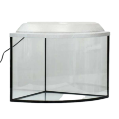 Аквариум Пижон сектор угловой с крышкой, 40 л, 40 х 40 х 36/41,5 см, беленый дуб