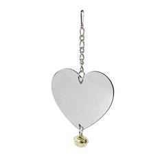 Зеркало для попугаев PetStandArt Heart одностороннее пластиковое 7х8 см
