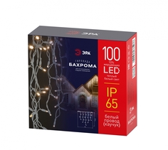 Уличная светодиодная гирлянда ЭРА бахрома 220V мерцающий теплый белый свет ERAPS-WK1 Б0056