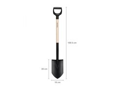 Лопата штыковая деревянная Solid FISKARS 1066721 с черенком