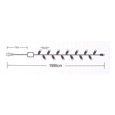 Световая гирлянда новогодняя Reason 19,95 м разноцветный