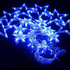 Гирлянда светодиодная Торговая Федерация SB07385 Звезды 2,5 м синий