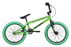 Велосипед Stark Madness BMX 1 (2023) зеленый, черный 9"